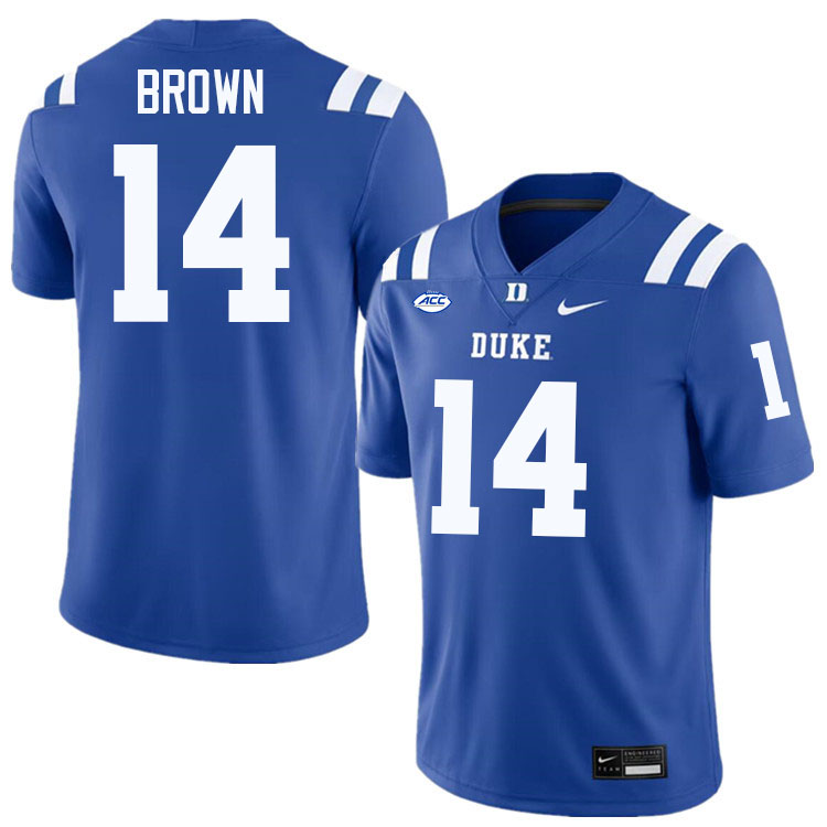 Que'Sean Brown Duke Jersey,Duke Blue Devils #14 Que'Sean Brown Jersey Youth College-Blue